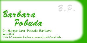 barbara pobuda business card